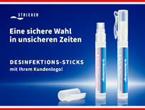 Desinfektions-Sticks mit Kundenlogo